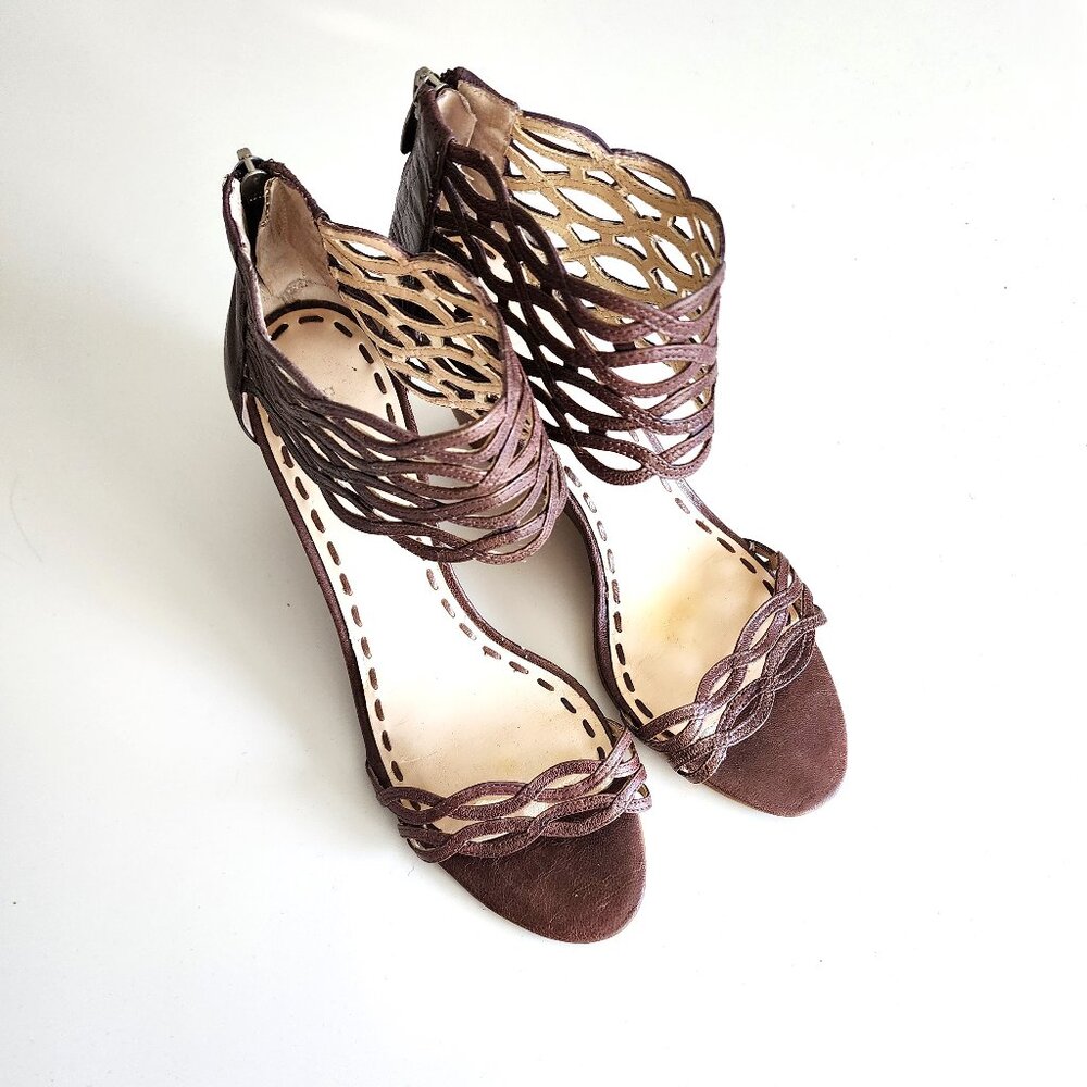 Enzo Angiolini brown leather sandals  - please read carefeully